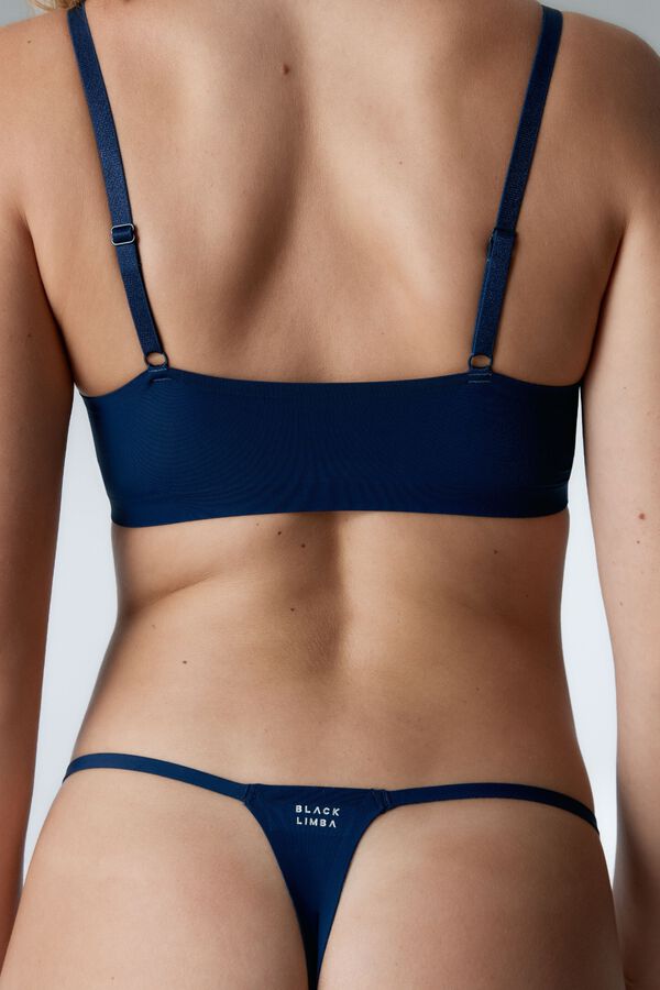 Black Limba Naval Blue triangle bra Eryx blue