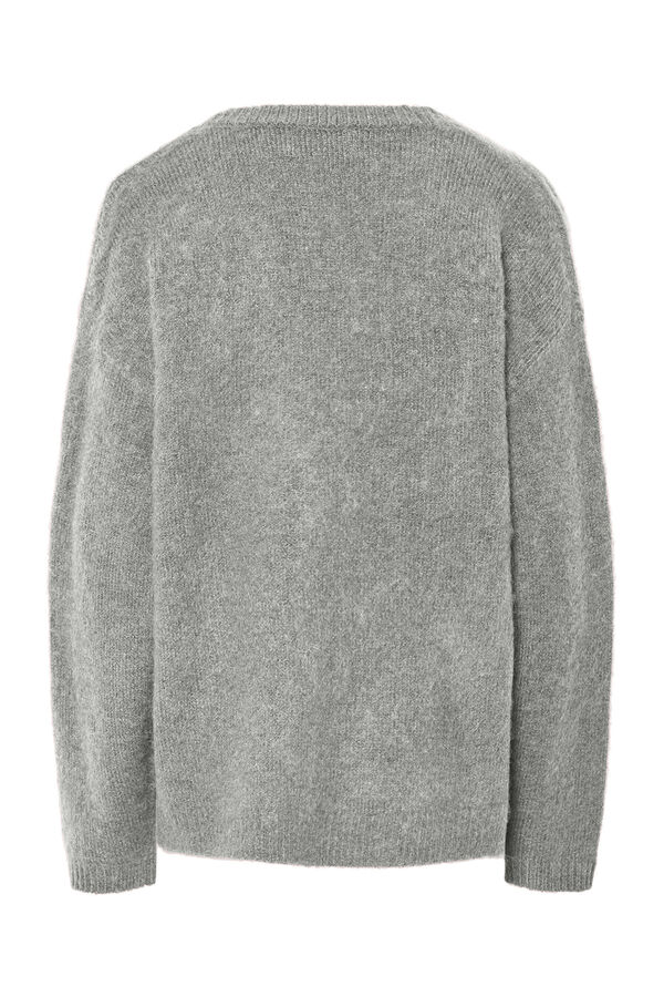 Pieces C&aacute;rdigan B&aacute;sico Oversize gris