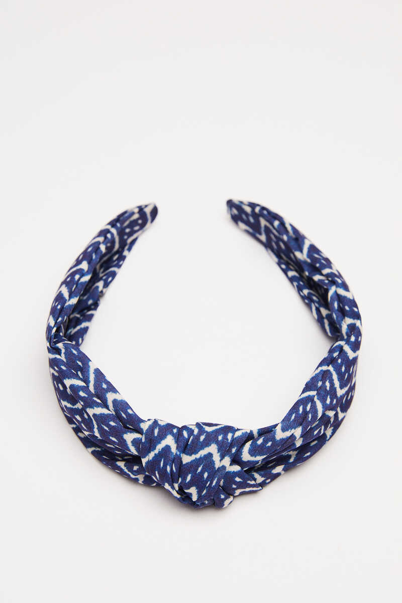Womensecret Zigzag knot-front headband blue