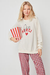 Gisela Pijama polar Snoopy beige