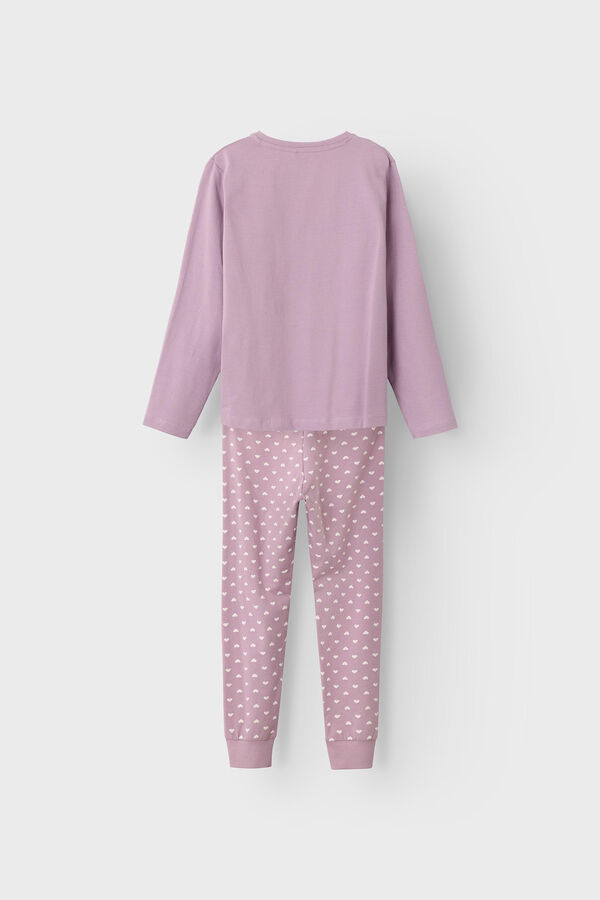 Womensecret Pijama para menina com mensagem rosa