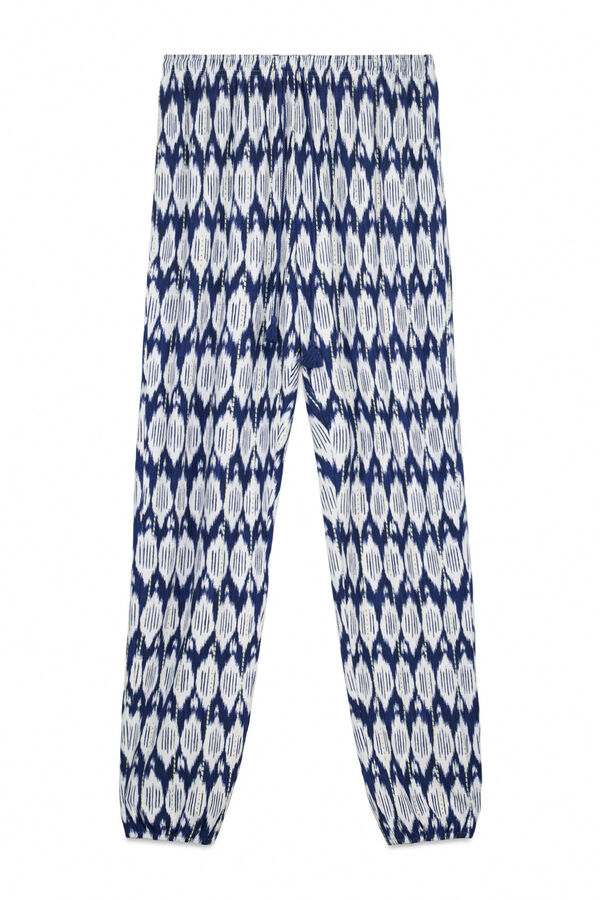 Women'secret Boho print long trousers blue