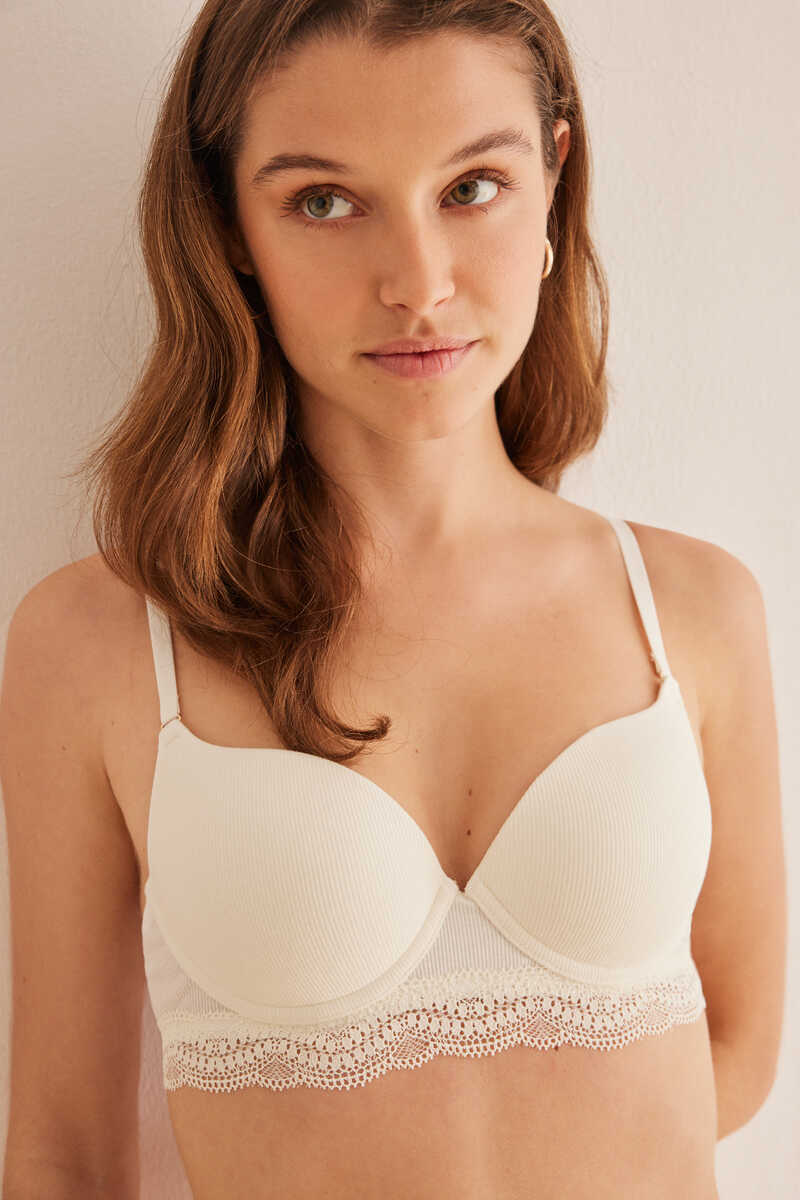 White cotton push-up bra, Bras, Women'secret