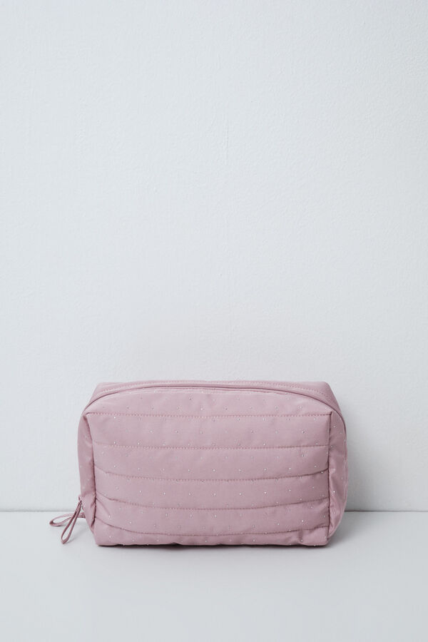Women'secret Trousse de toilette portefeuille grande matelass&eacute;e rose rose