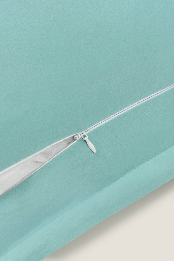 Textura Reversible plain cushion cover blue