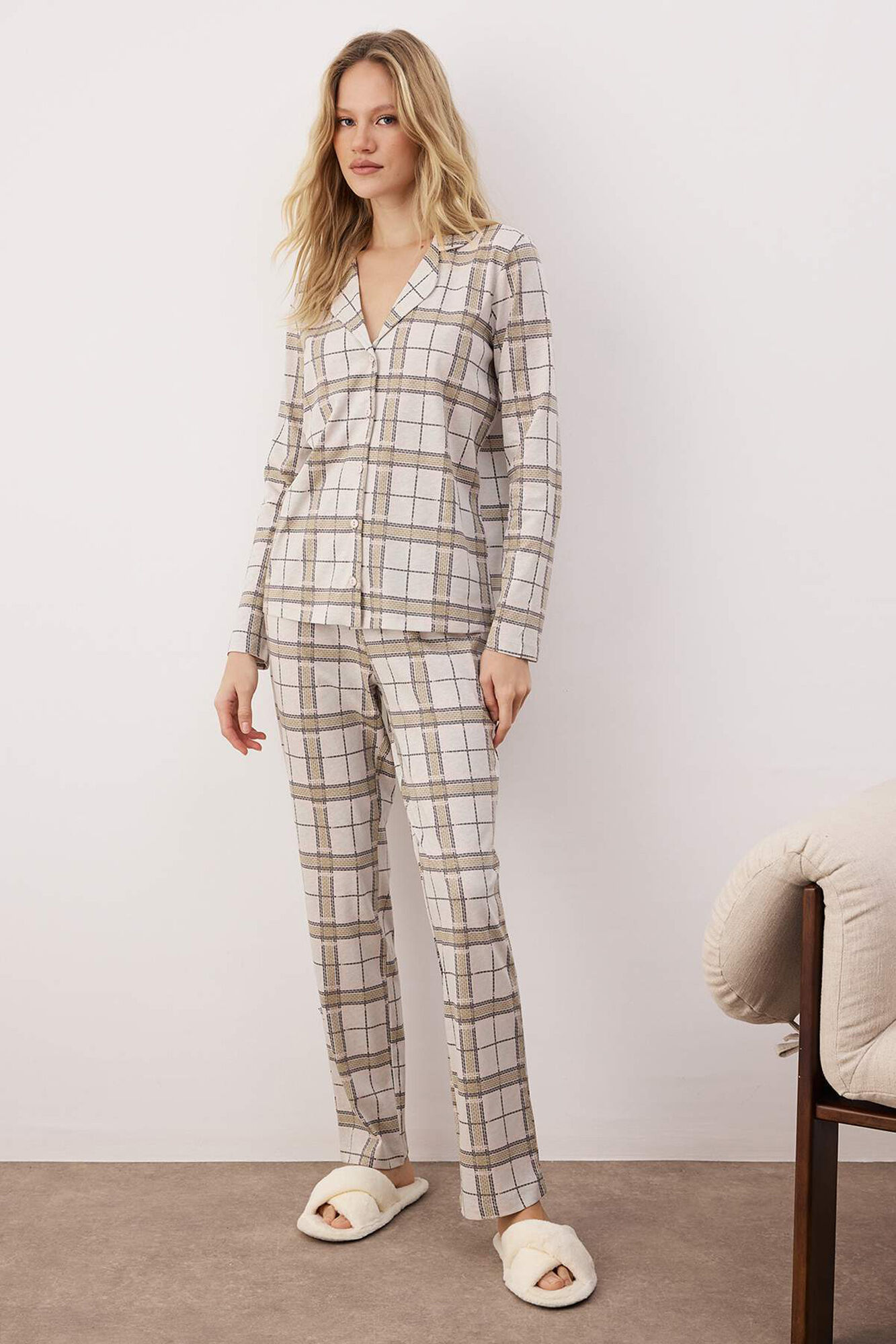 Trendyol Conjunto de pijama de cuadros 