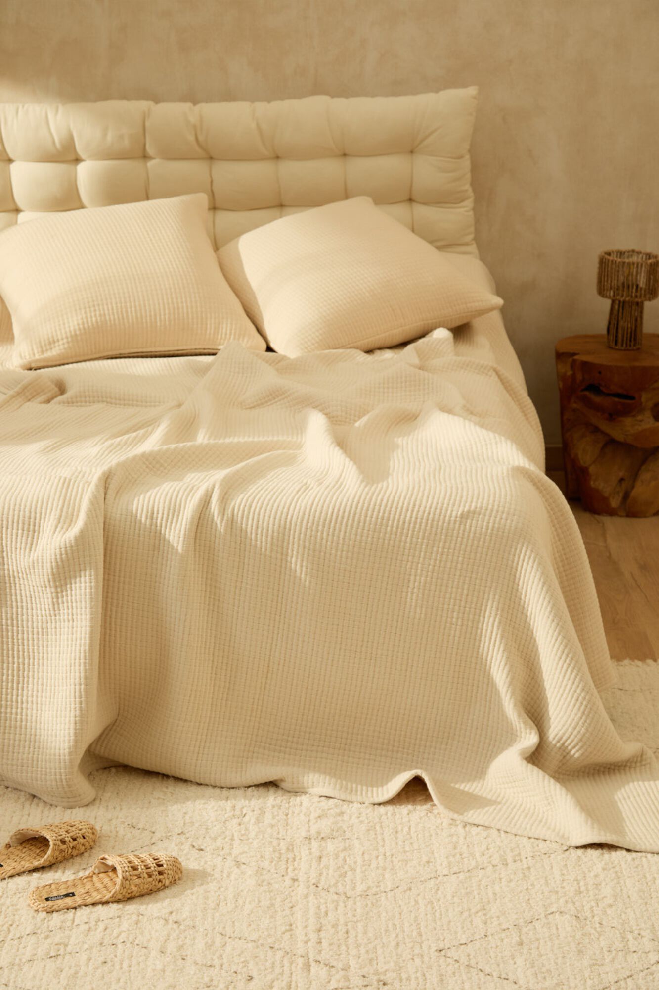 Calma House Colcha de algod&oacute;n de 240x260