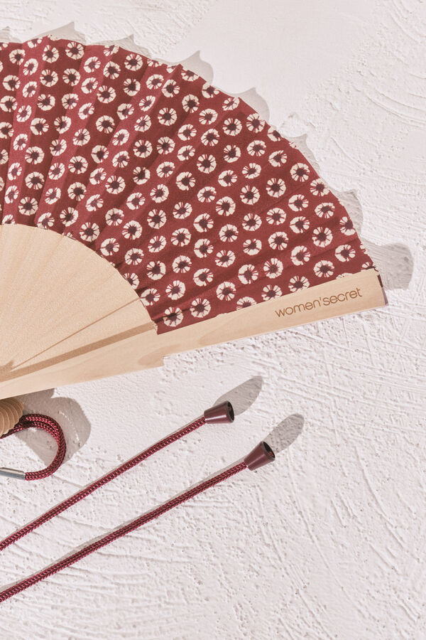 Women'secret Bicolour printed maroon fan brown