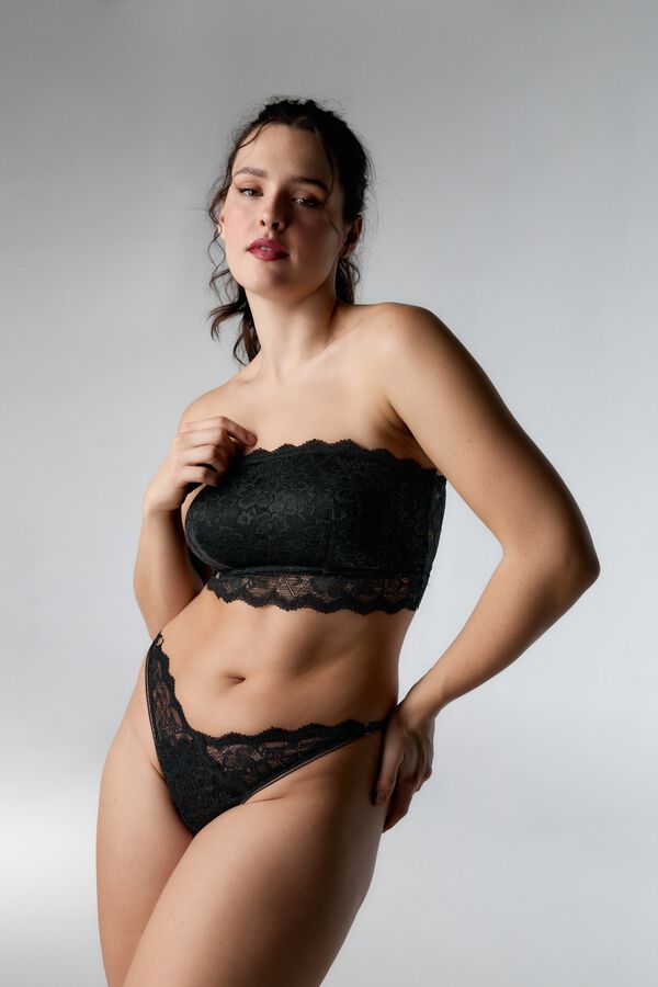 Black Limba Ruth bandeau bra black