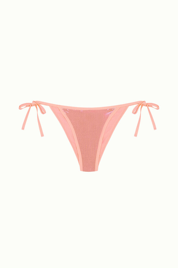 Cotton Sail Braga bikini cl&aacute;sico metalizado rosa