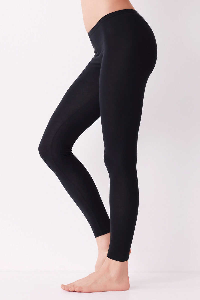Womensecret Women's thermal ankle length leggings black