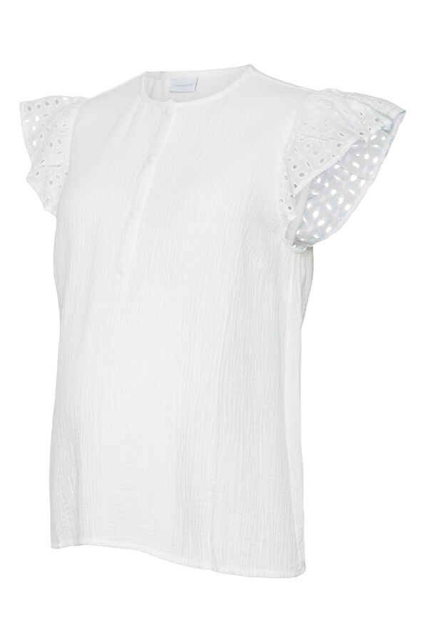 Mamalicious Top de manga corta maternity y lactancia branco