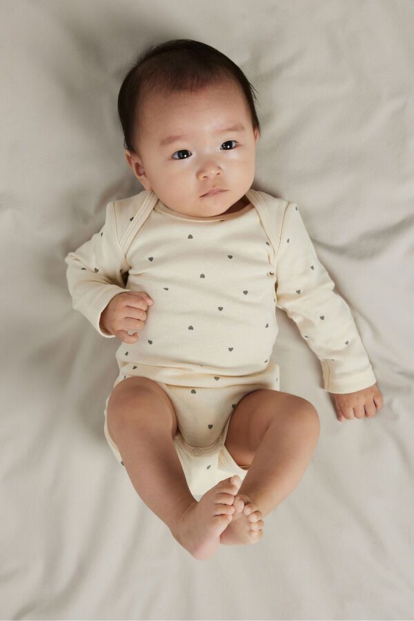 Name it Pack de bodies corazones. beige