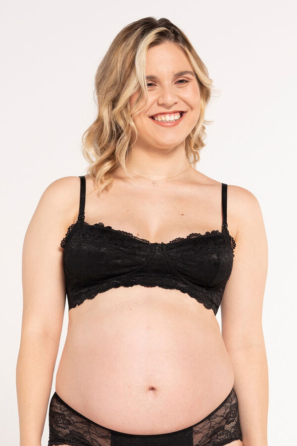 Ohma! Still-BH mit Spitze Schwarz