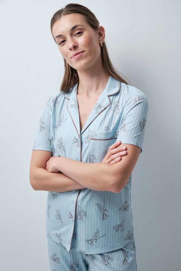Women'secret Bambi short sleeve classic pyjamas blue