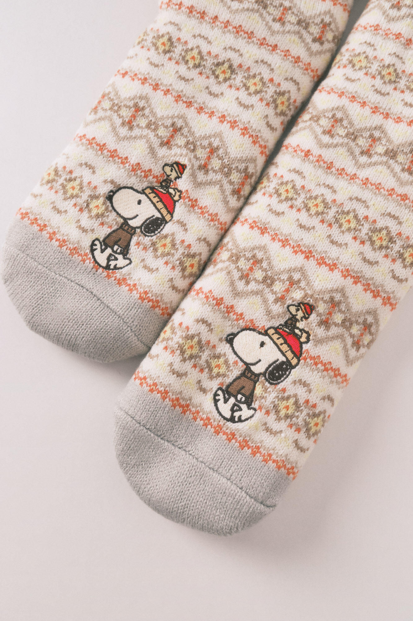 Women'secret Long fur socks with Snoopy border print