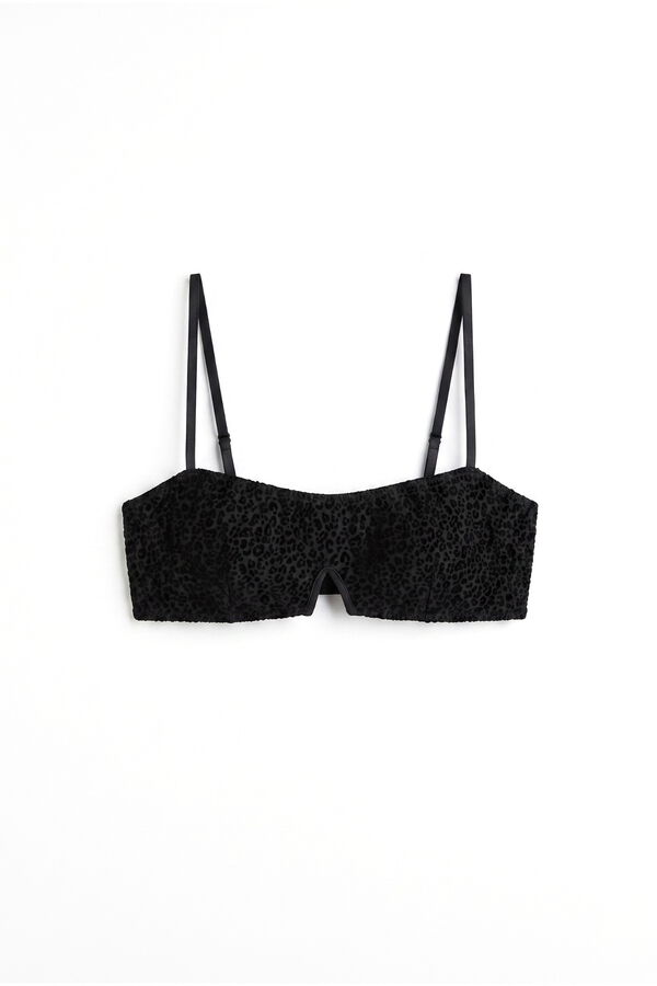 Women'secret Animal print horizontal top bra black