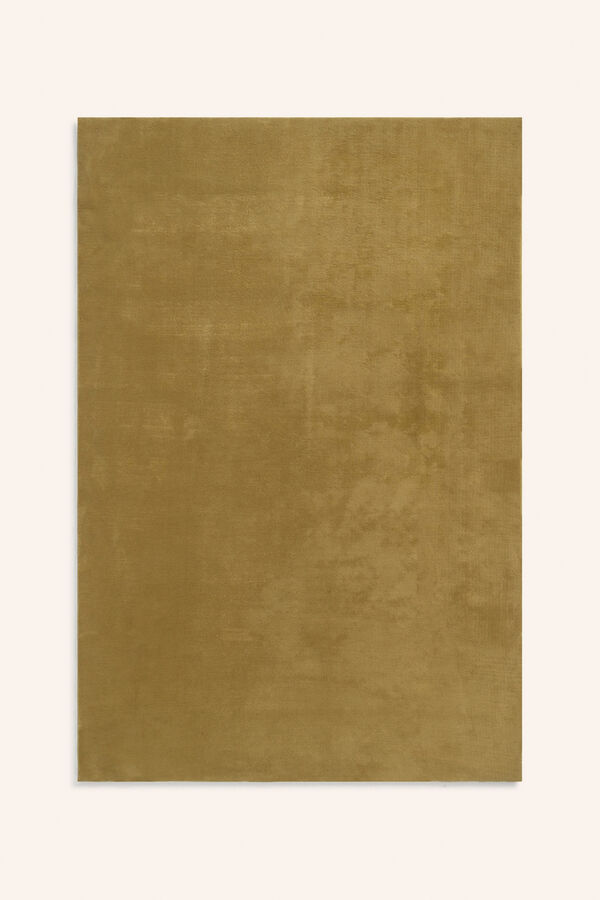 Calma House Alfombra lavable de pelo suave mostaza Apolo amarillo