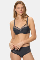 DIM Suti&atilde; generoso com aro de alta capacidade  cinzento