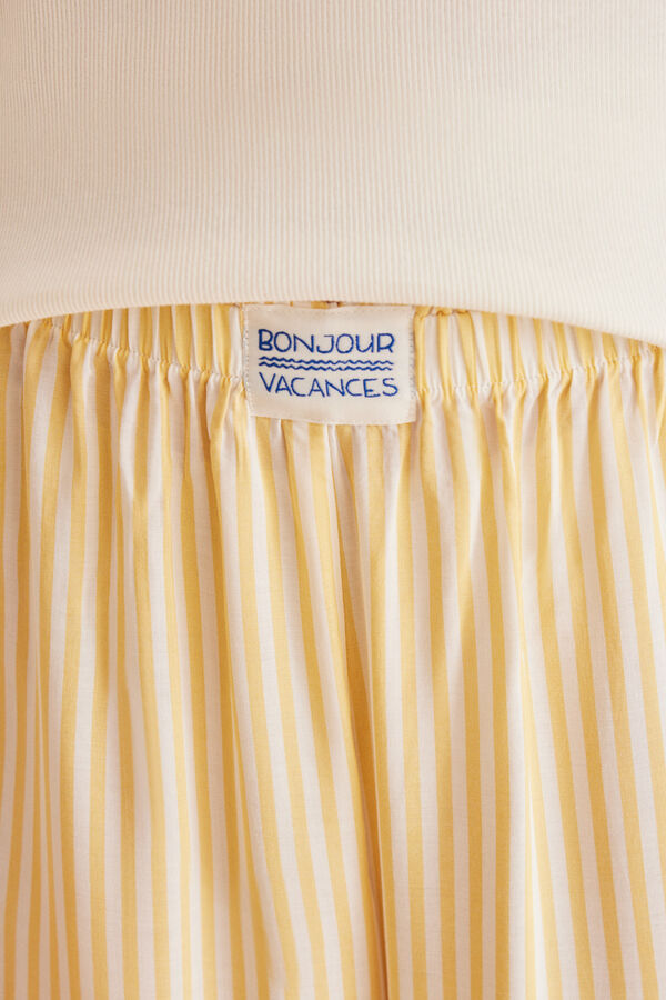 Womensecret Bonjour pizsama hosszú nadrággal bézs