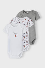 Womensecret Pack of three baby bodysuits gris