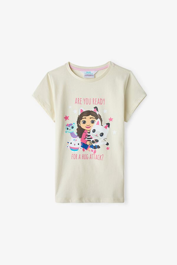 Penti Conjunto pijama infantil gatos Gabby marfil