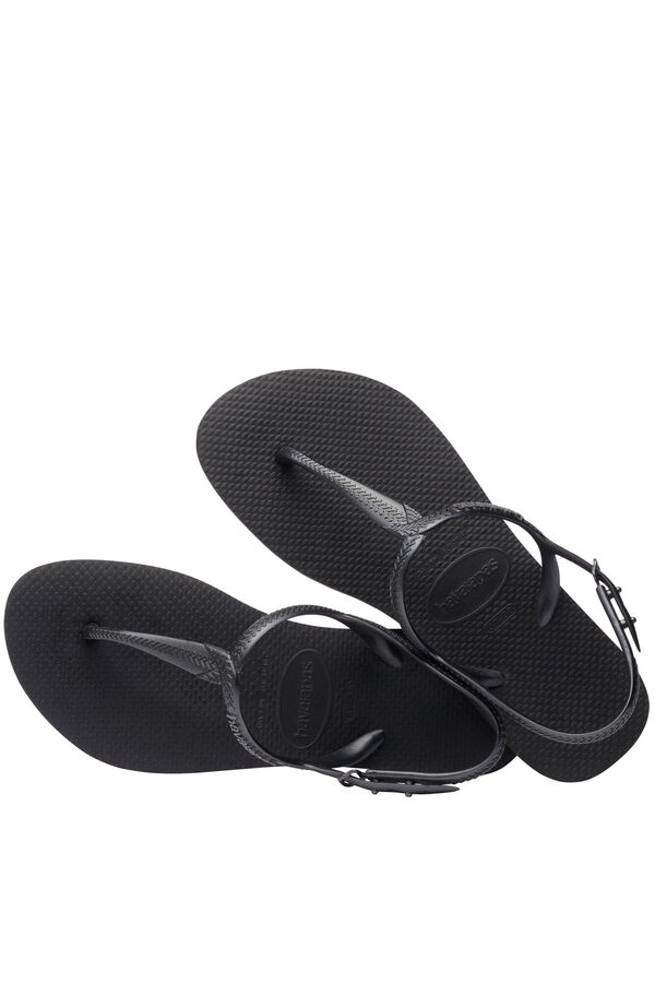 Womensecret Hav. sandals Twist noir