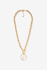 Vilanova Colar de corrente com pendente branco