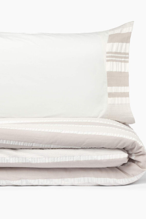 Womensecret Bettbezug Baumwolle Streifen. Bett 80-90 cm. Braun