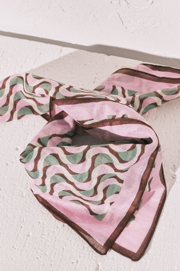 Women'secret Cotton geometric print scarf printed