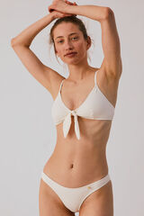 Bohodot Top bikini triangular lazo Ivori marfil