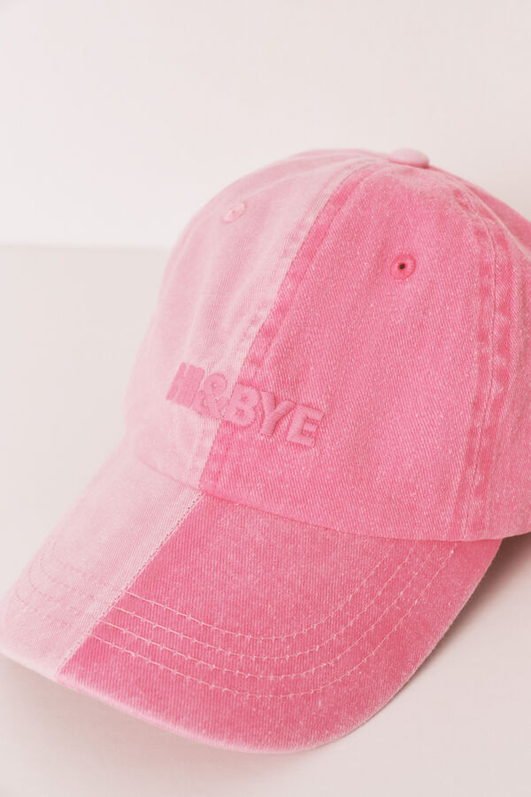 HI&BYE Pink cotton adjustable cap pink