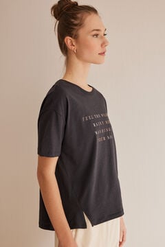 Womensecret T-shirt 100% algodão cinzenta cinzento