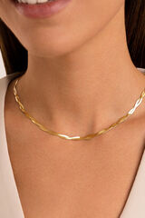 Womensecret Lisse Twister gold-plated steel necklace rávasalt mintás