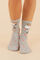 Womensecret Floral Snoopy Cowboy cotton mid-calf socks grey