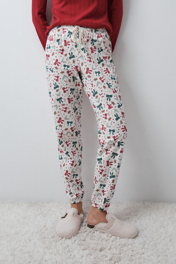 Women'secret Coloured Christmas skinny pyjamas trousers printed