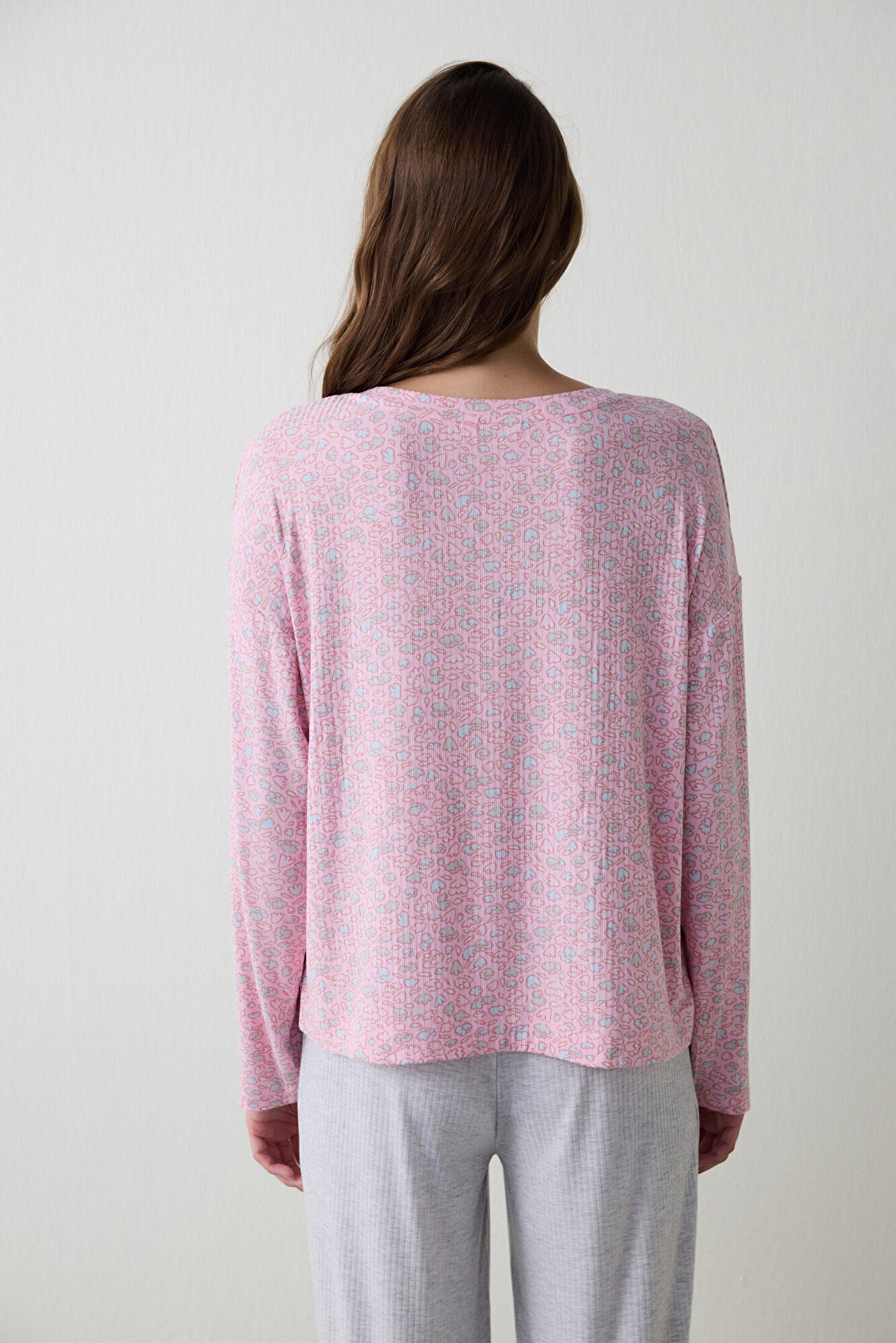 Penti Camiseta de pijama de manga larga con estampado floral