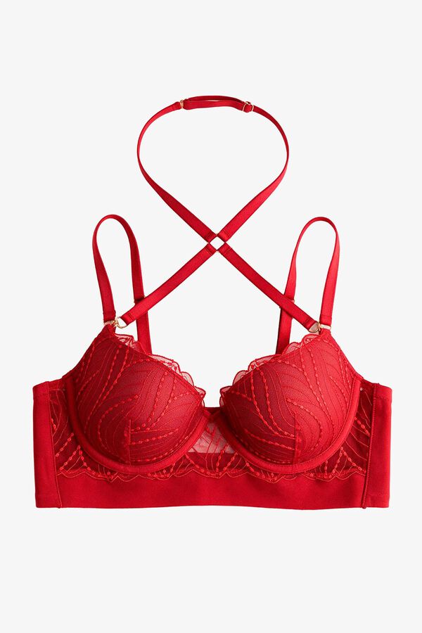 Gisela Lace full cup bra burgundy