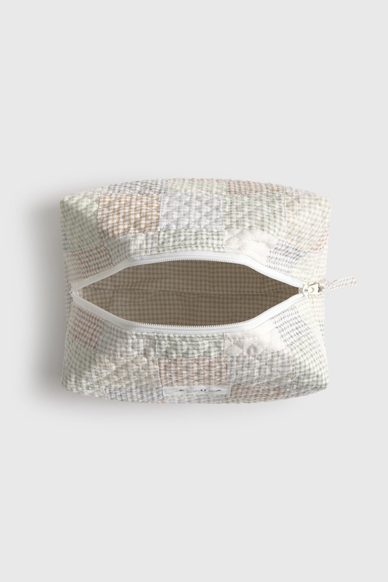Textura Gesteppte Kosmetiktasche aus Baumwoll-Patchwork