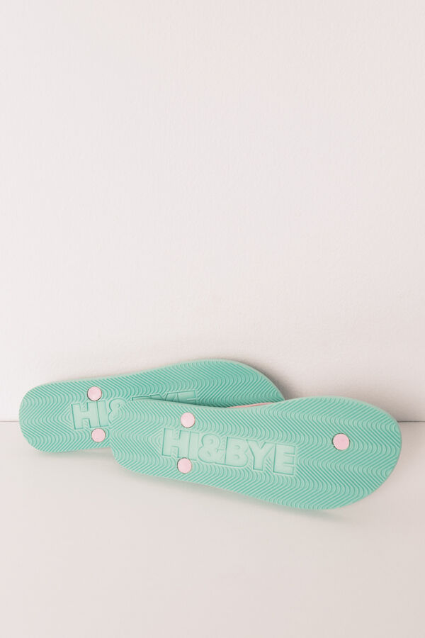 HI&BYE Green striped sandal green