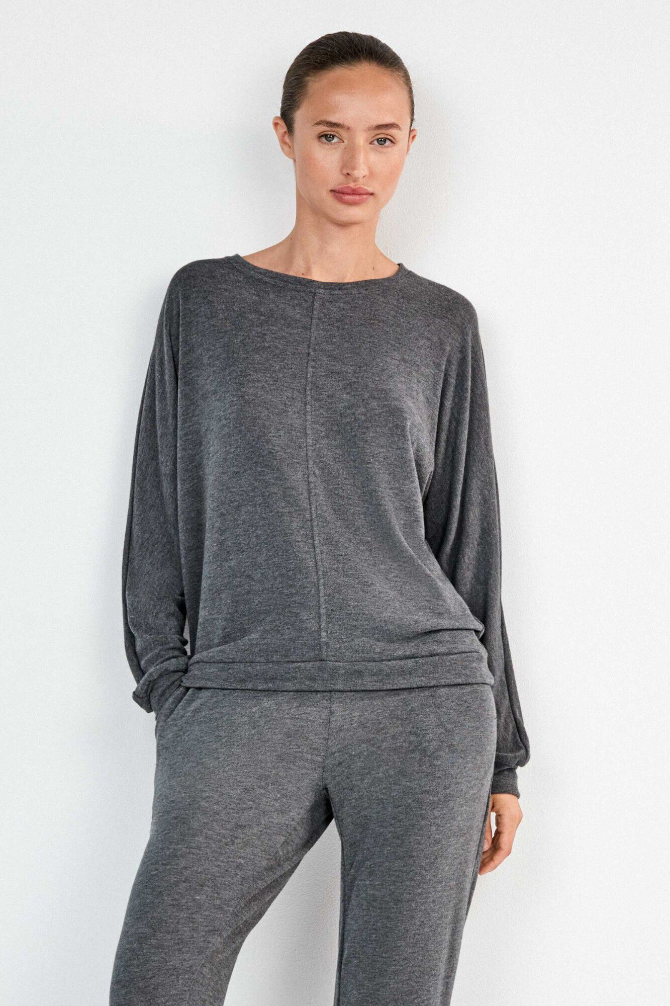 Gisela Jersey knit long pyjamas with jogger trousers