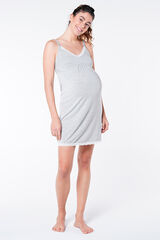 Womensecret Polka-dot and lace nursing nightgown gris