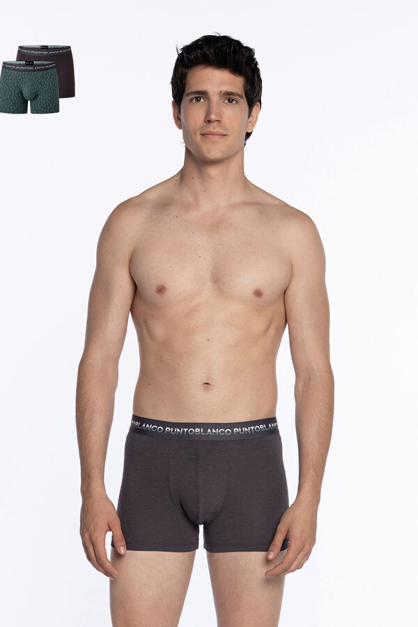 Punto Blanco Pack 2 b&oacute;xers de bamb&uacute; y algod&oacute;n, Treetop estampado