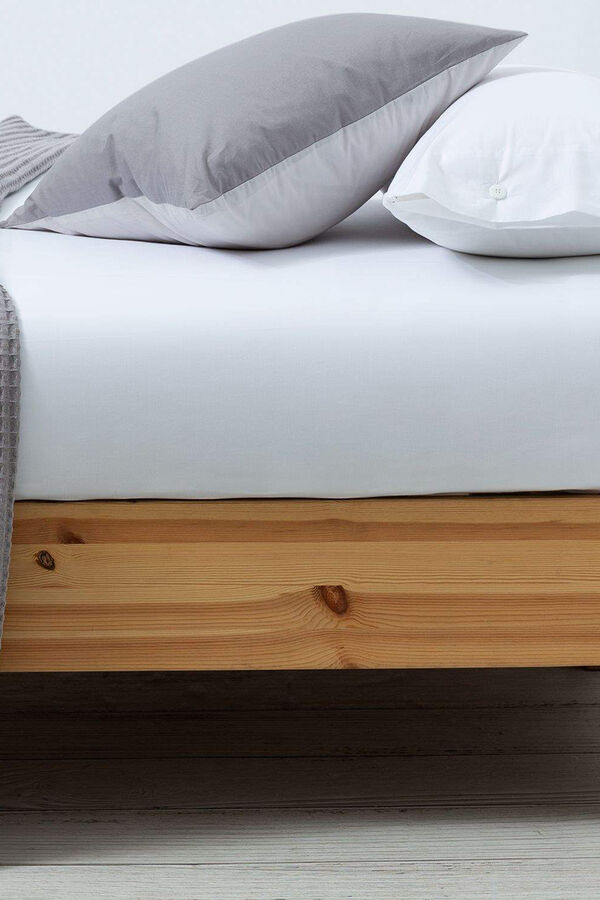 Womensecret Spannbetttuch Baumwollperkal. Bett 150-160 cm. Weiß