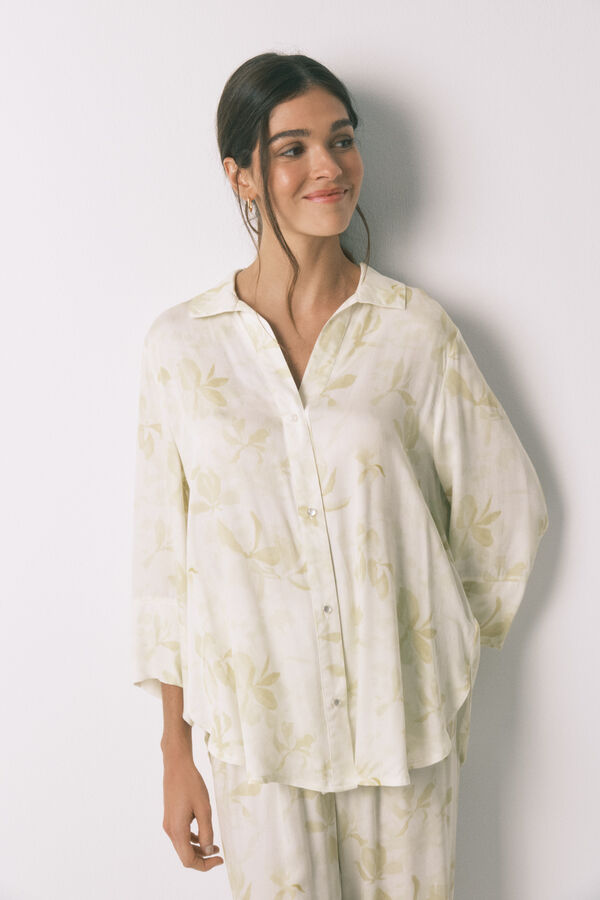 Women'secret Long classic pyjamas with wide sleeves printed