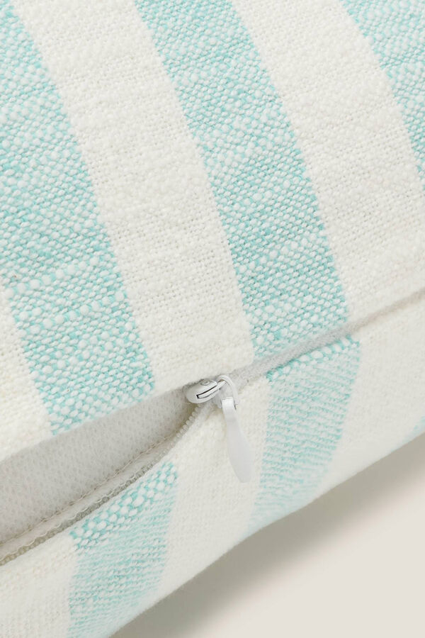 Womensecret Striped cotton cushion cover blue