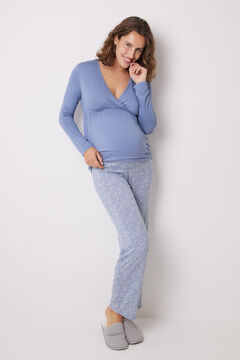 Womensecret Pijama "maternity" soft touch azul azul