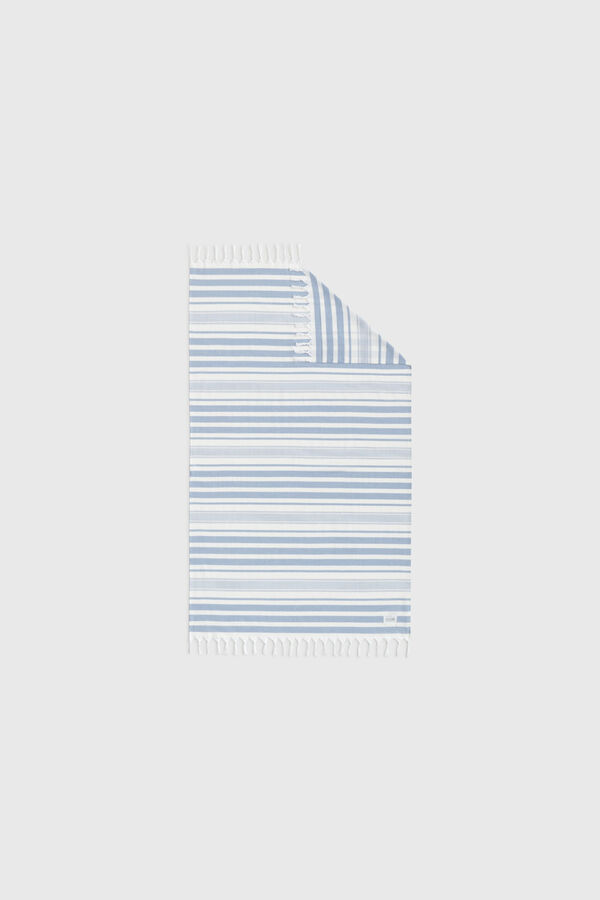 Textura Gestreiftes Baumwoll-Pareo-Handtuch mit Print