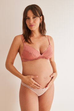 Womensecret Soutien de amamentação 'maternity' triangular renda laranja vermelho