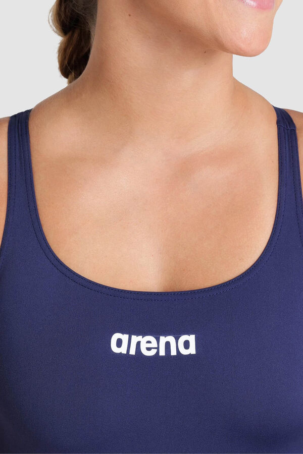 Womensecret Fato de banho liso arena Performance para mulher Swim Pro Team azul